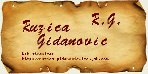 Ružica Gidanović vizit kartica